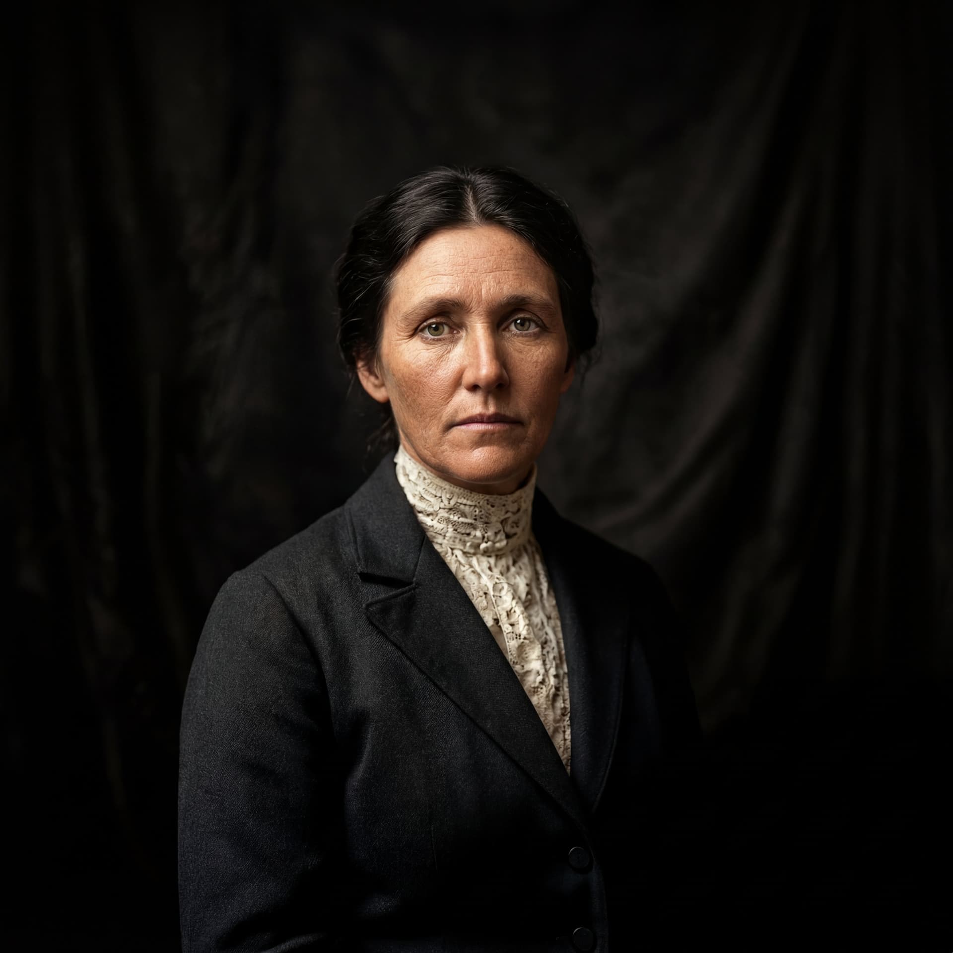 Restored portrait showing clearer detail and balanced color
